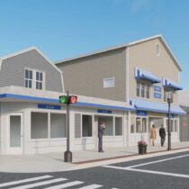 Rendering of Facade enhancements proof of concept for downtown Clinton CT